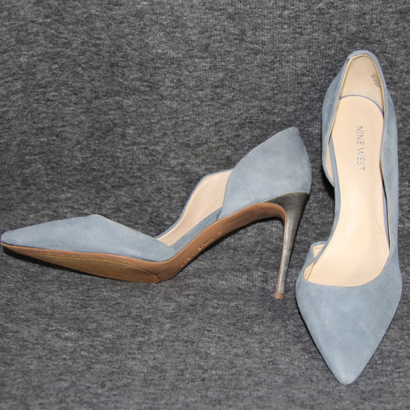 nine west light blue heels